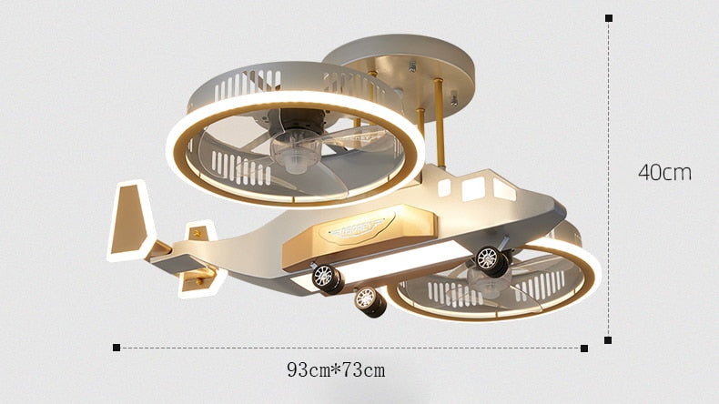 Futuristic Helicopter LED Ceiling Fan Lamp - Image 7