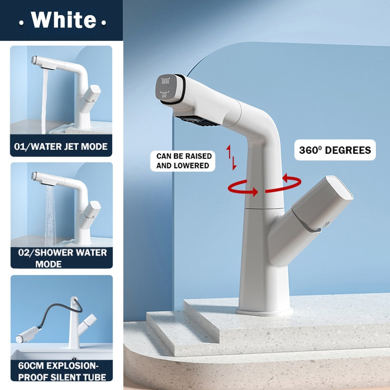 Futuristic Rotating European Pull Out Faucet - Image 9