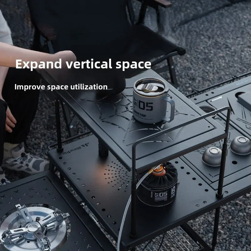 Carbon Steel Folding Multifunctional Easy Camping Table - Image 3