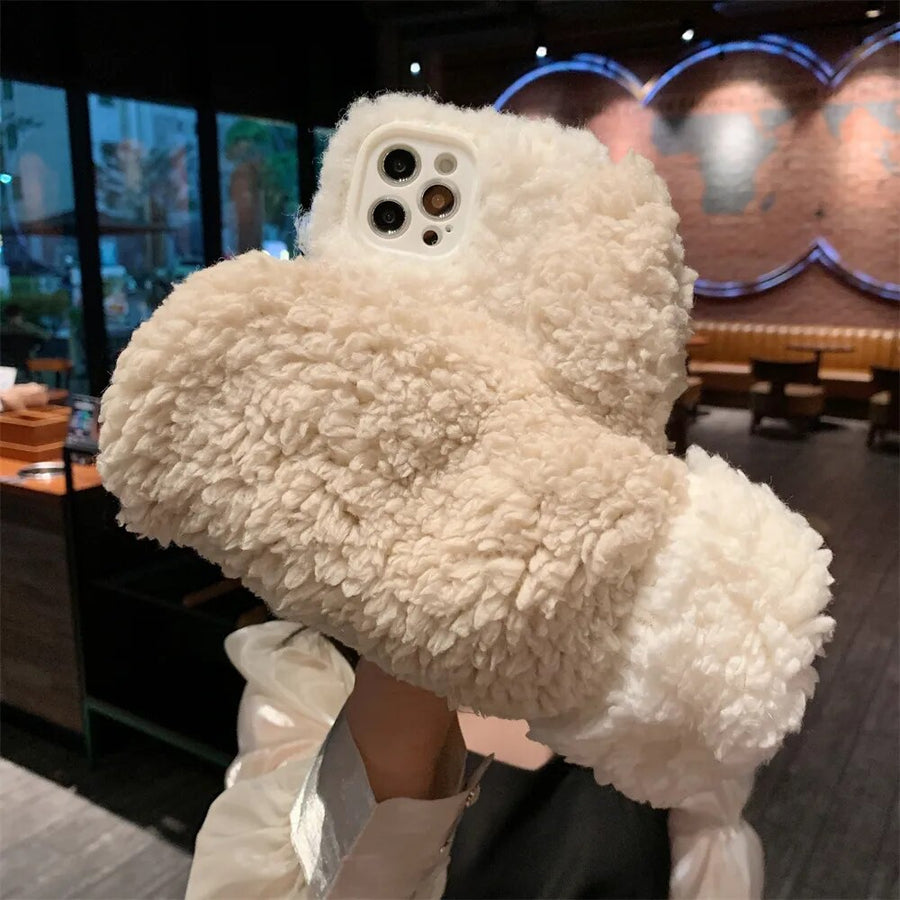 Fluffy Fur iPhone Case Glove - Image 1