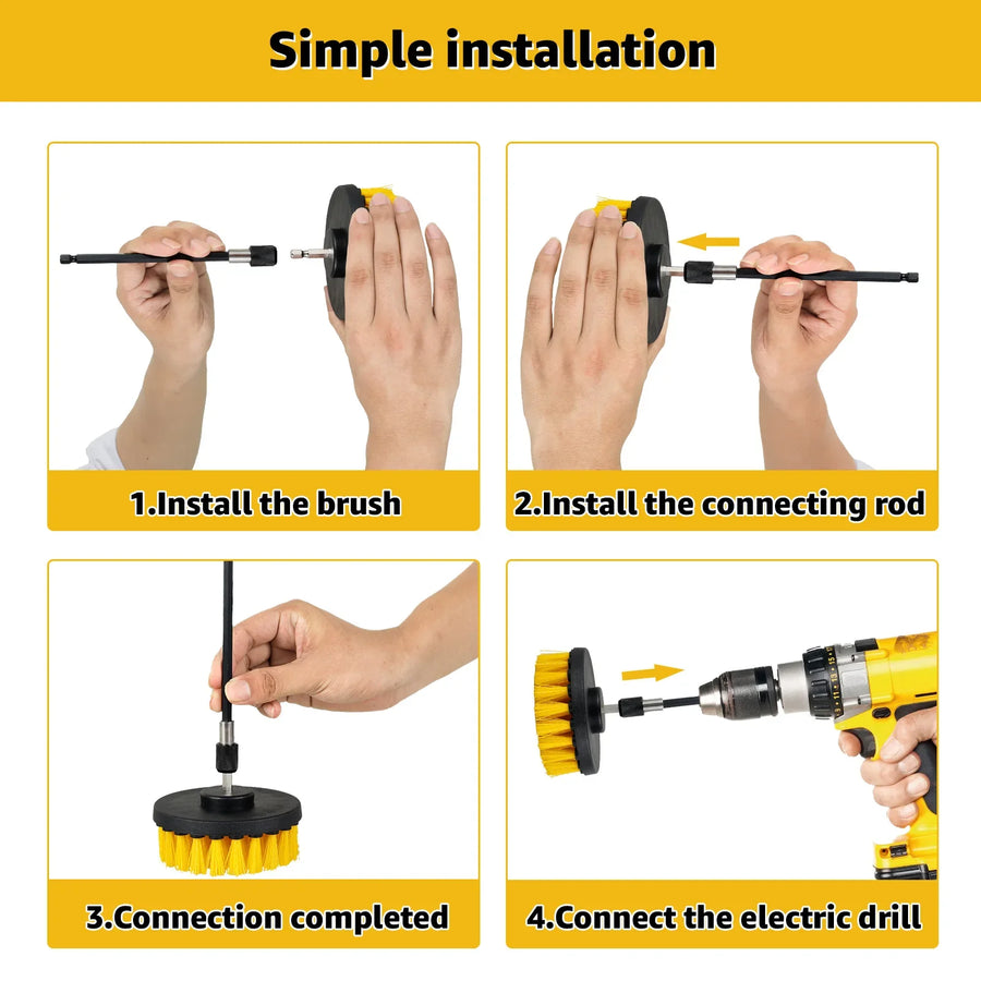 5PCS Electric Drill Attachment Ultimate Cleaning Brush Kit - Image 4