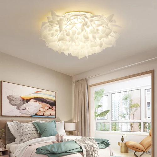 White Flower LED Multi-Mode Dimming Home Ceiling Lamp - Image 0