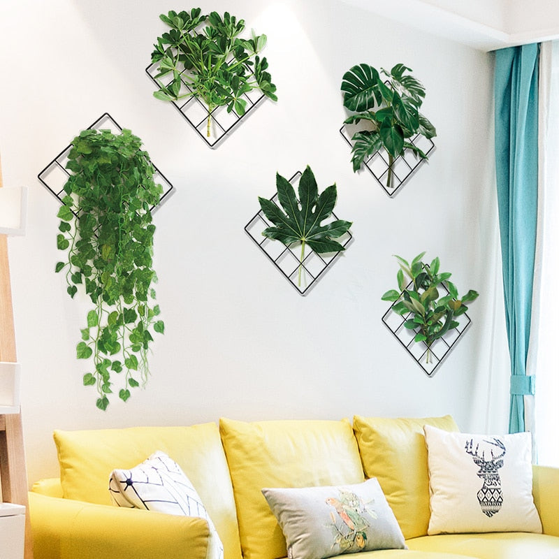 3D Nature Wind Green Plant Wall Sticker - Image 4