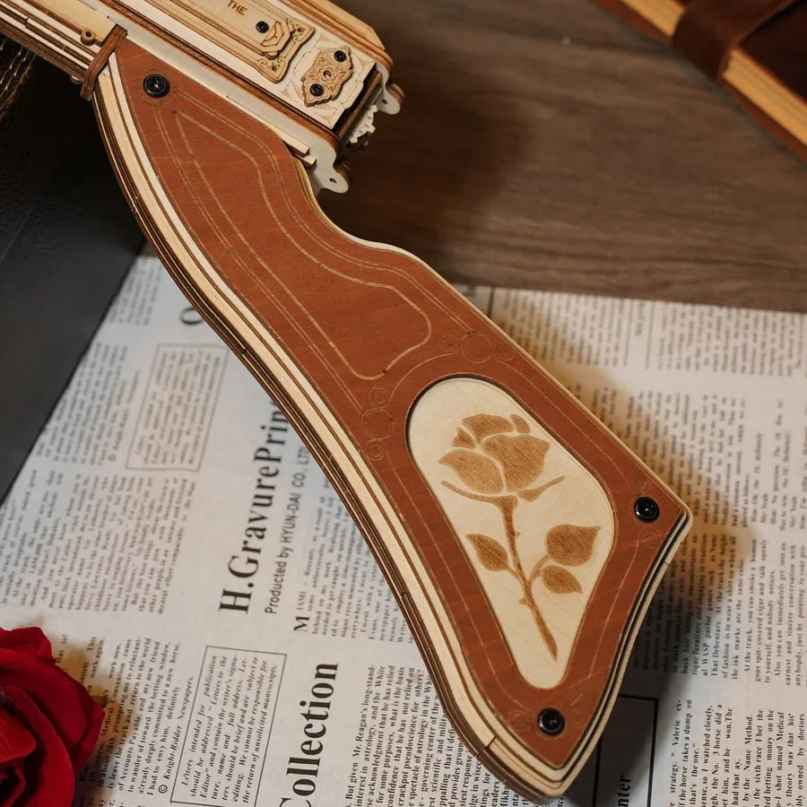 3D Wooden Model Toy Gun Assembly Set - Image 3