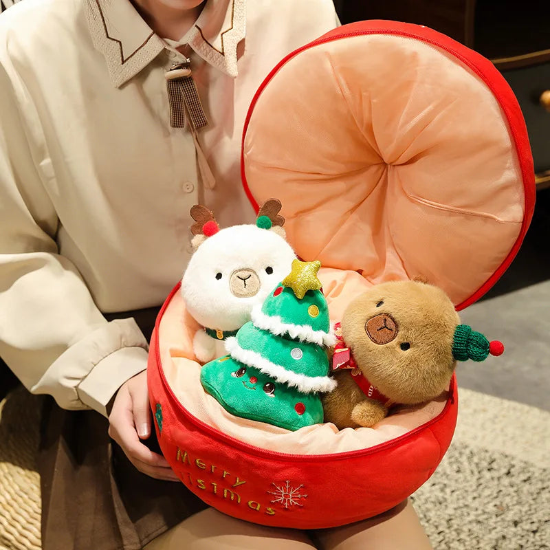Christmas Theme Soft Snuggly Plush Toy Set - Image 1
