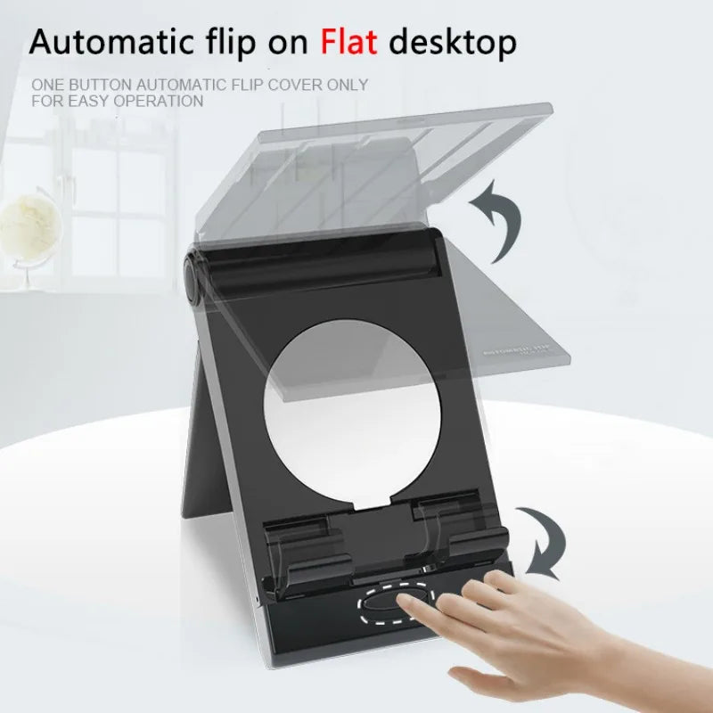 Auto Flip Makeup Mirror Phone Holder - Image 4