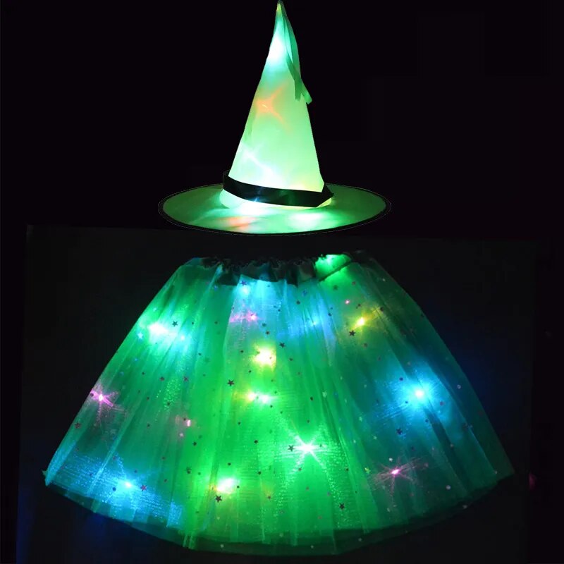 Glow Witch Luminous Kids Costume - Image 3
