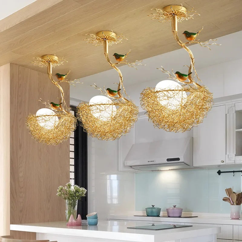 Bird Nest Egg Rustic Minimalist Lamp - Image 4