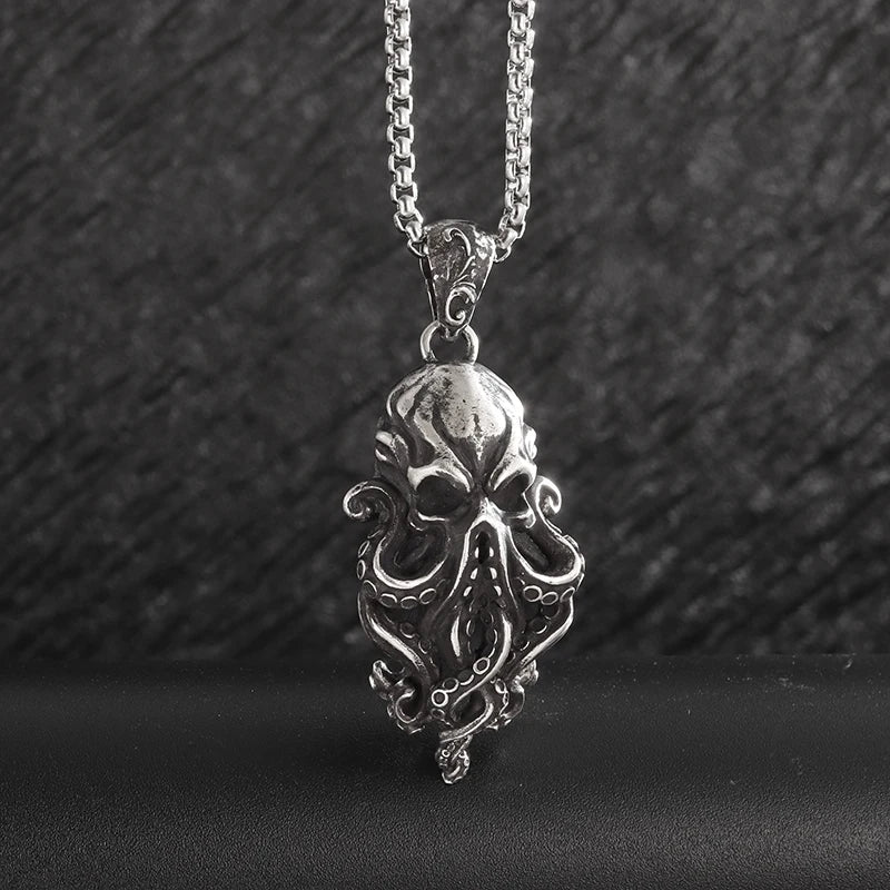 Gothic Skull Octopus Tentacle Necklace - Image 2