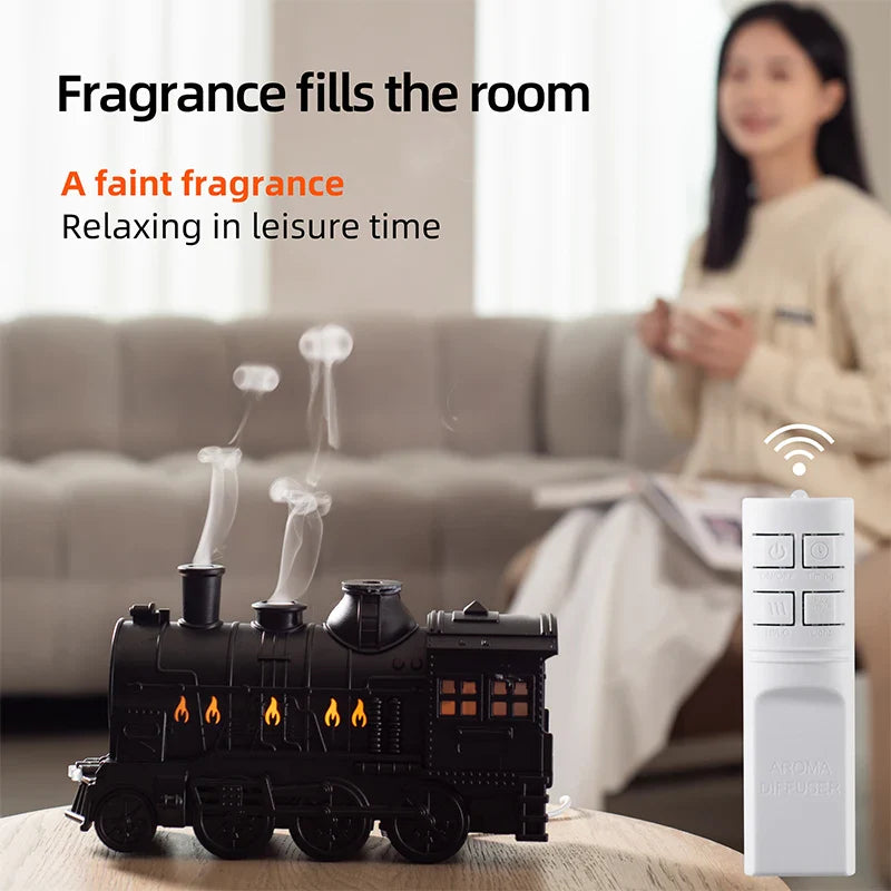 Mini Train Aromatherapy Essential Oil Diffuser Lamp Decor - Image 4