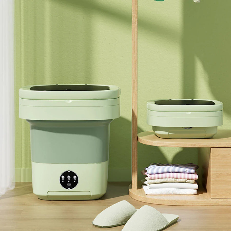 Compact Folding Ultrasonic Travel Laundry Washing Machine - Image 1