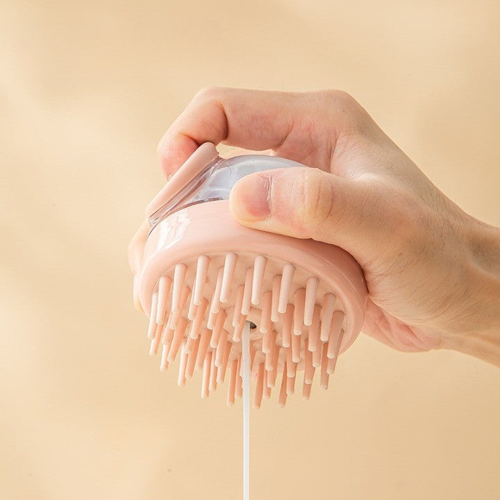 Quick Clean Shampoo Dispenser Hair Massager Brush - Image 0