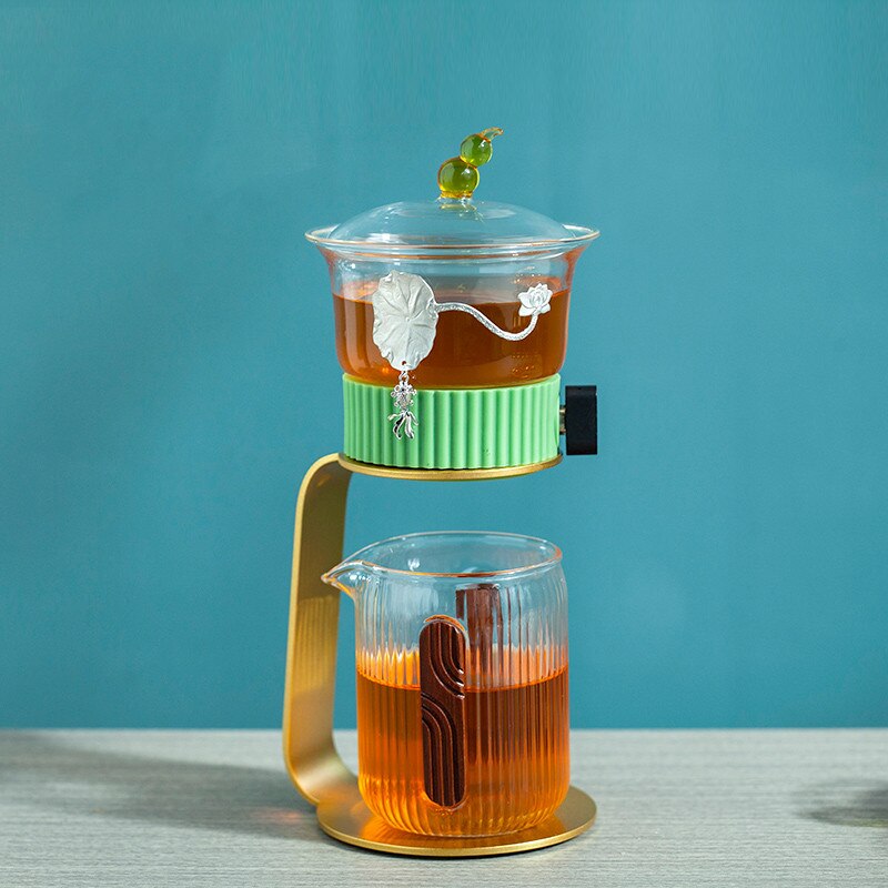 Ancient Mystery Leaf Glass Teapot - Image 0