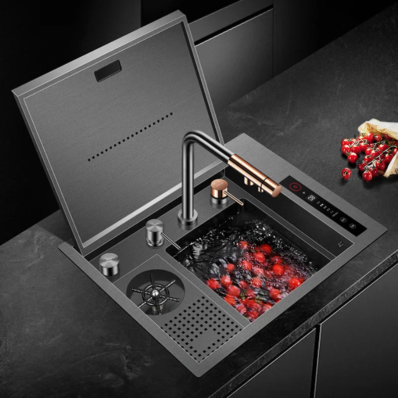 Nano Black Luxury Hydro Purification Hidden Kitchen Sink - Image 2