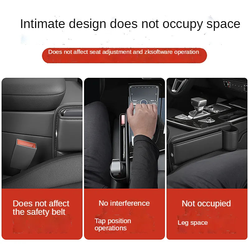 Universal Leather Seat Gap Cup Holder Car Organizer - Image 3
