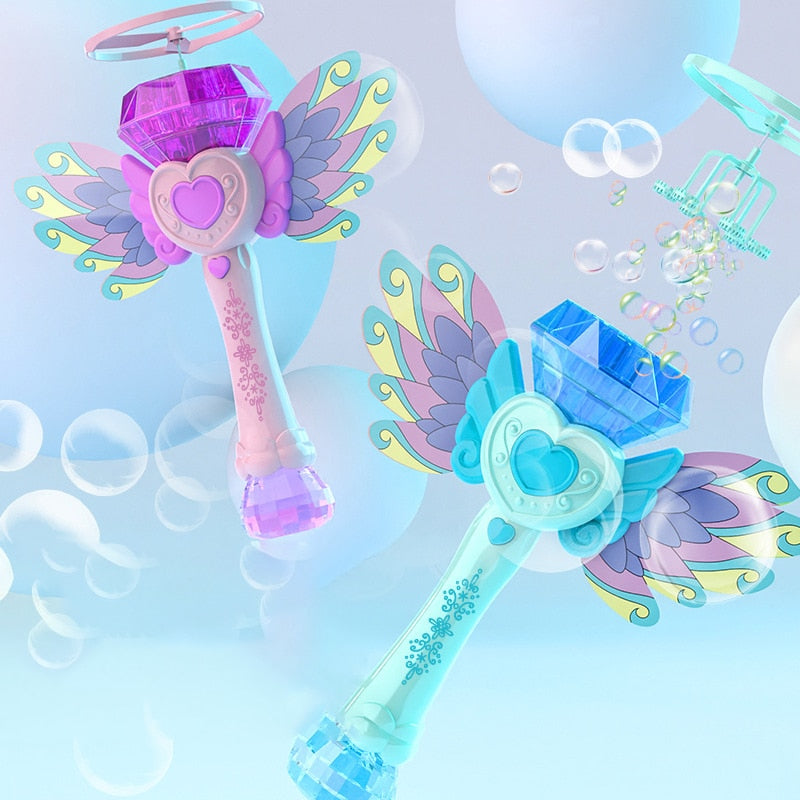 Flying Magic Heart Bubble Maker Toy - Image 1
