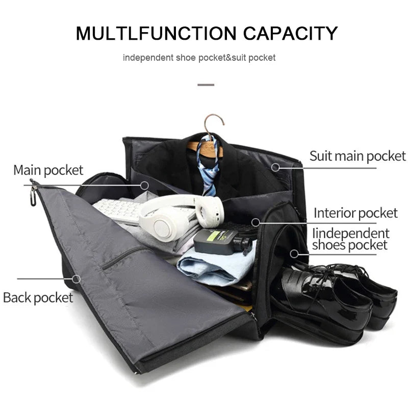 Shoe Suit Storage Foldable Compact Travel Bag - Image 1