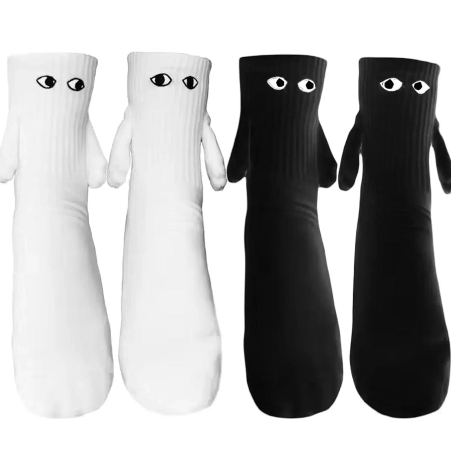 Magnetic Cute Attraction Holding Hands Couples Socks - Image 2