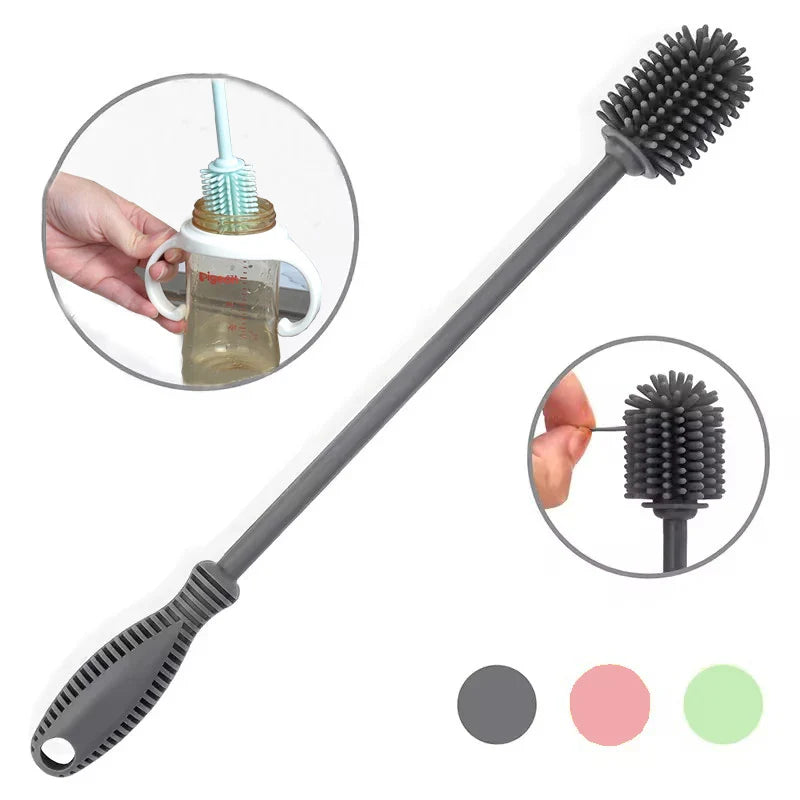 Easy Cleaning Baby Long Handle Silicone Bottle Brush - Image 4