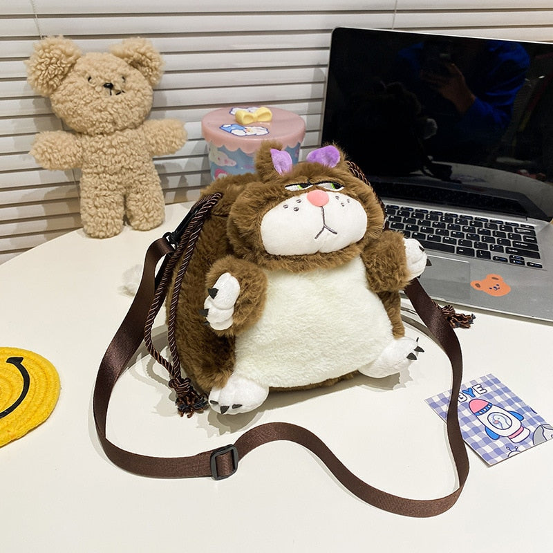 Bored Plush Cat Shoulder Bag - Image 7