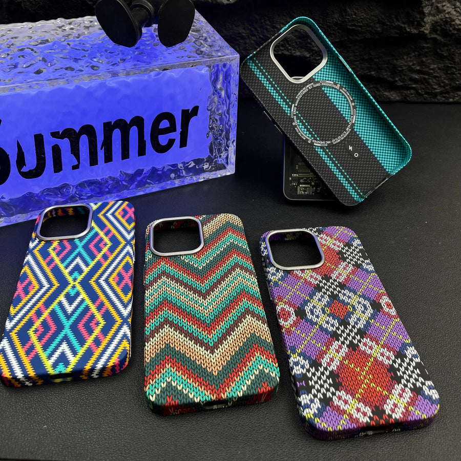 Carbon Weave Sleek Texture iPhone Case - Image 1