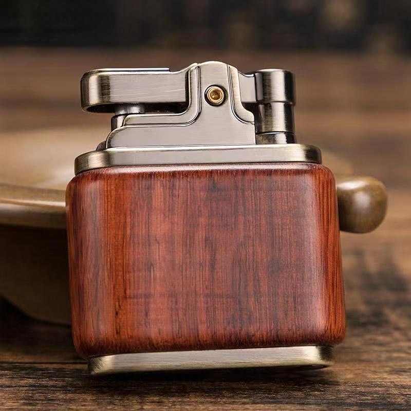 Wooden Vintage Spark Kerosene Lighter - Image 0