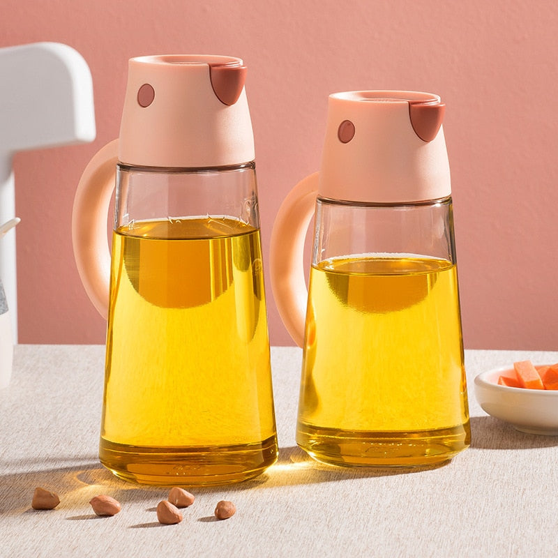 Automatic Leak-Proof Glass Oil Dispenser Bottle - Image 0