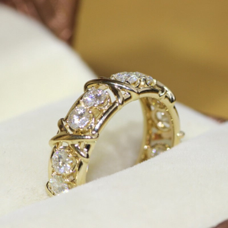 Handmade Creative Eternity Zircon Ring - Image 1