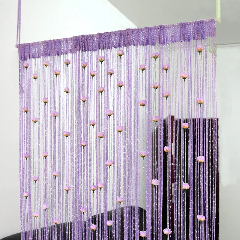 Floral Decorative Hanging Room Divider Curtain - Image 6