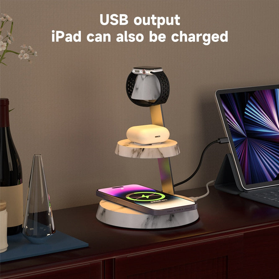 Desktop Powerhouse Multi-Device Wireless Charger Stand - Image 4