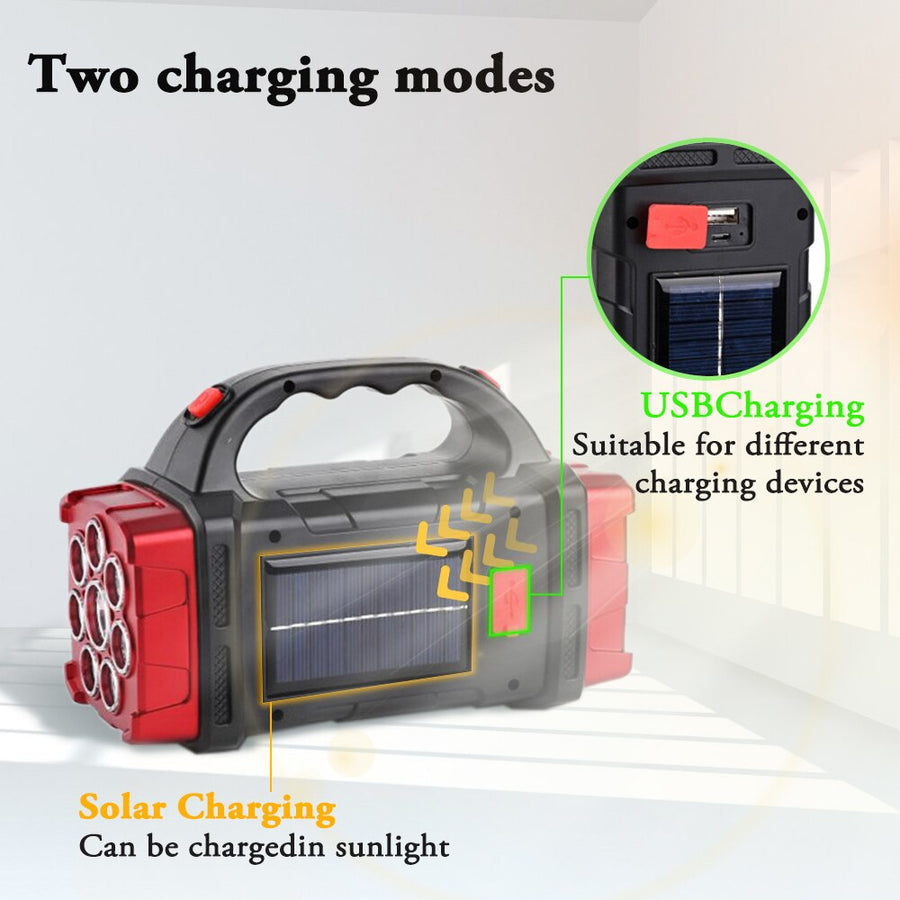 Solar Blast Powerful Power Bank LED Flashlight - Image 1