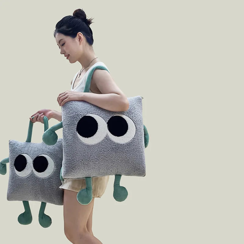 Cute Monster Portable Soft Throw Pillow Blanket - Image 6