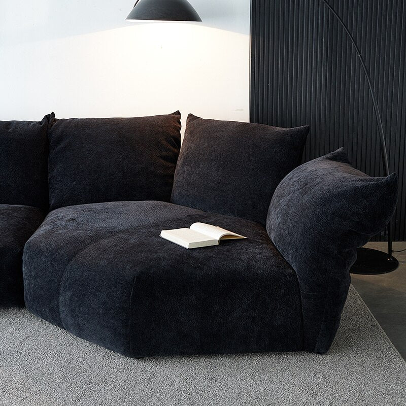 Italian Style Minimalist Modern Life Velvet Adjustable Sofa - Image 1