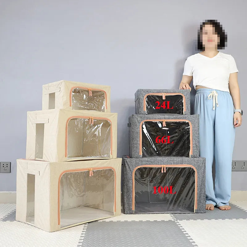 Foldable Storage Space-Saving Large Organizer Box - Image 4