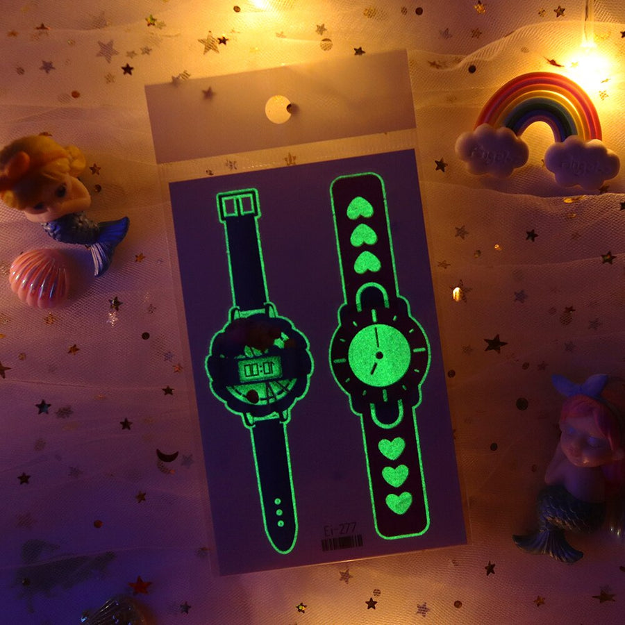 Luminous Temporary Tattoo Watch Sticker - Image 1