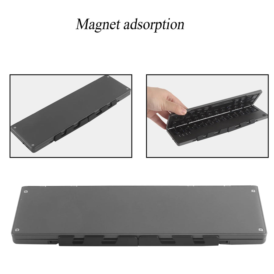 Travel-Friendly Foldable Wireless Keyboard Phone Holder - Image 1