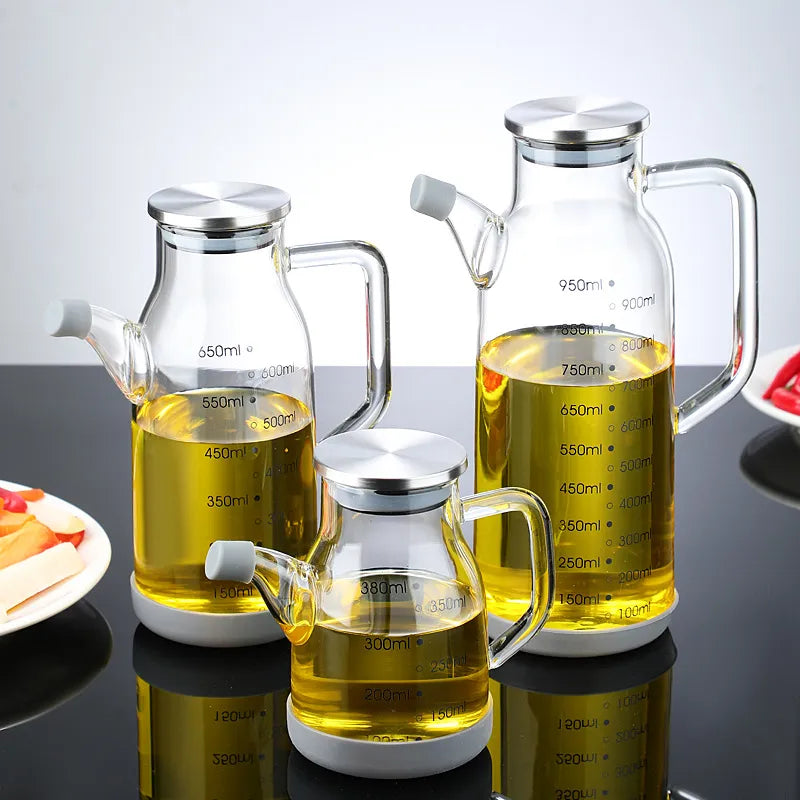 Pure Glass Measuring Scale Oil Dispenser Bottle - Image 0
