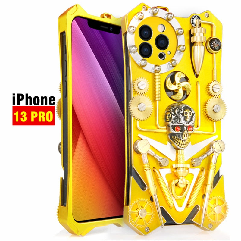 Mechanic Skull Cyberpunk Style iPhone Case - Image 20