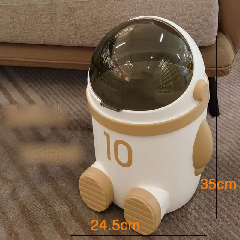 Mini Astronaut Shape Cute Office Trash Can - Image 9