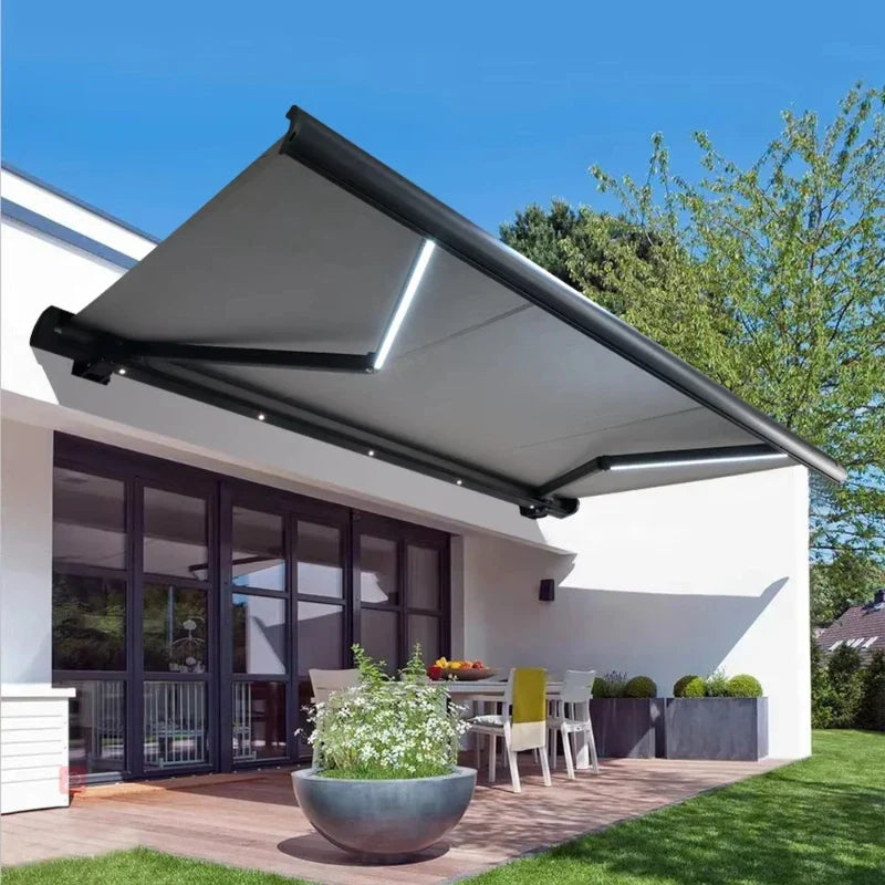 Wall-Mounted Electric Retractable Heavy-Duty Waterproof Outdoor Sunshade - Image 7