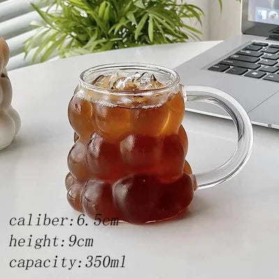 Sleek Glass Irregular Bubble Mug - Image 9