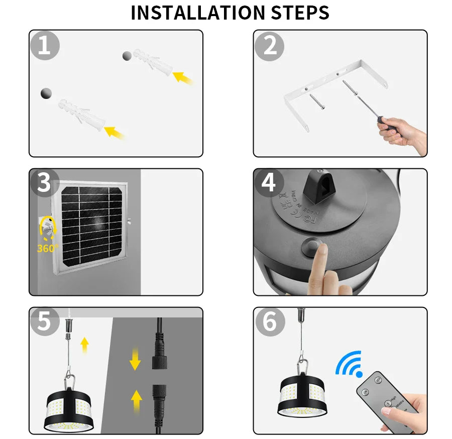 Eco Solar Panel Outdoor Waterproof Light System - Image 4