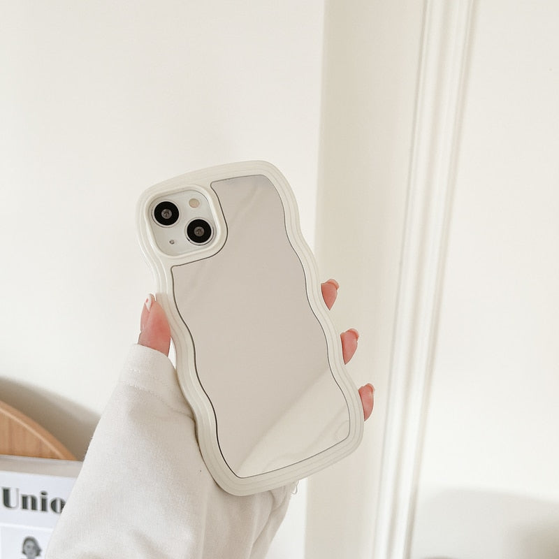 Wavy Makeup Mirror Phone Case - Image 3