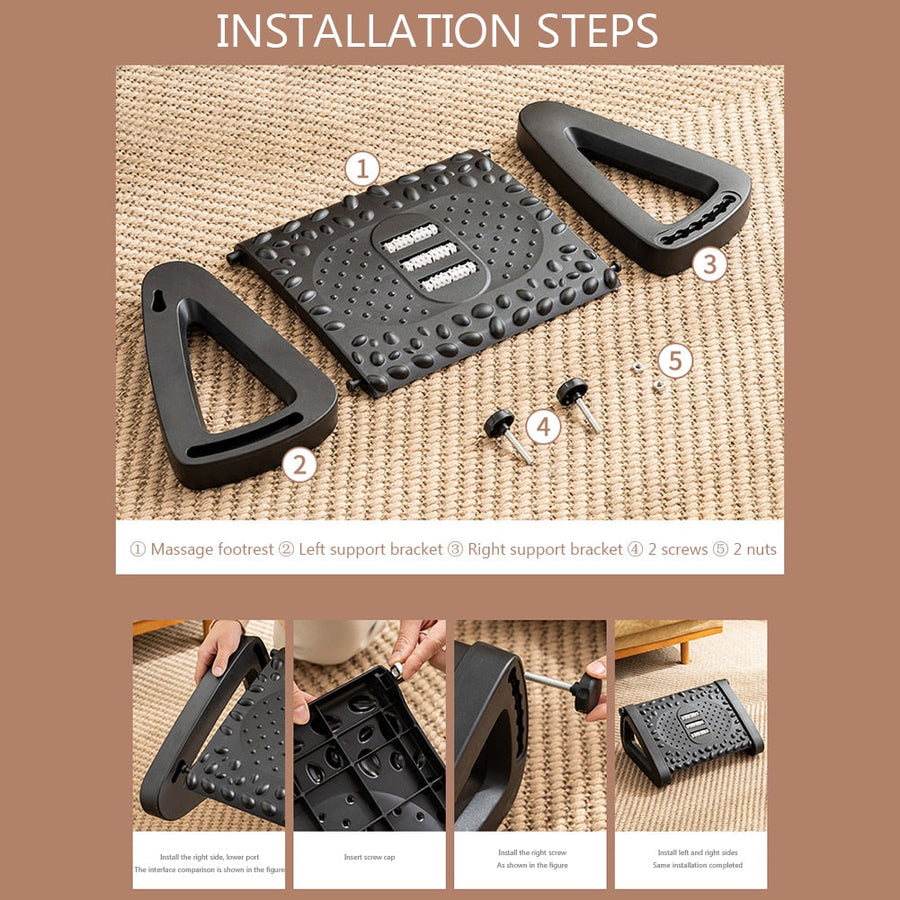 Ergonomic Home Office Foot Rest Massager - Image 2