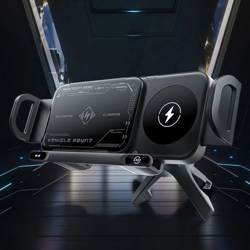 Touch & Rotate Automatic Universal Car Wireless Charge Phone Holder - Image 0