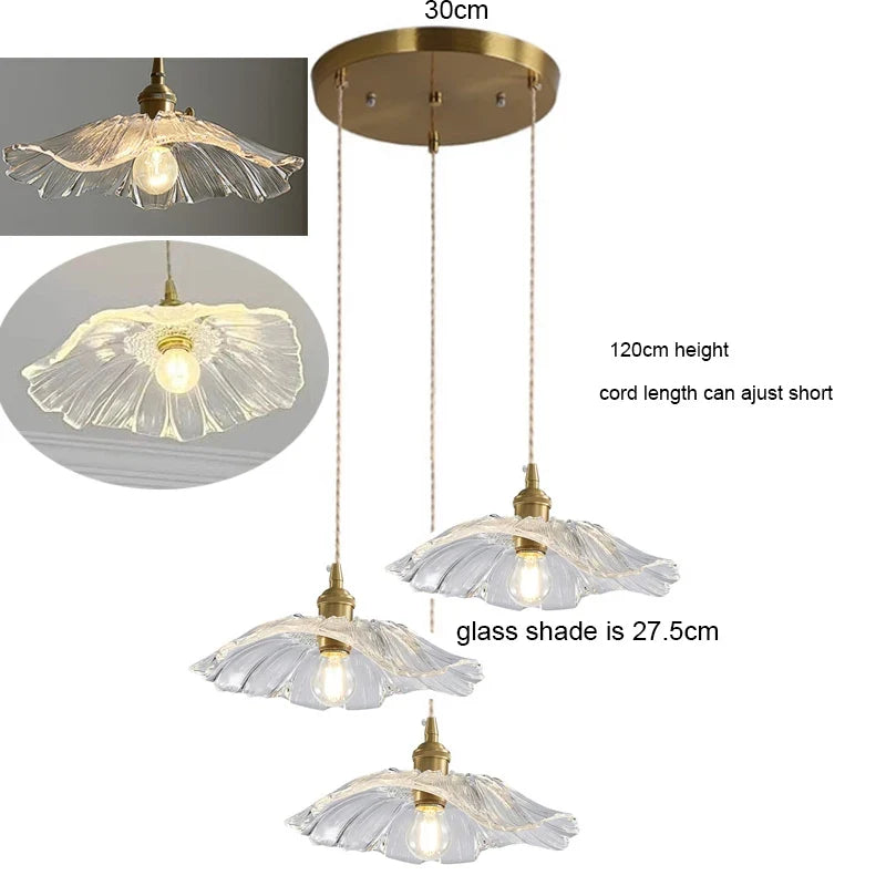 Blush Bloom Vintage Glass Pendant Light