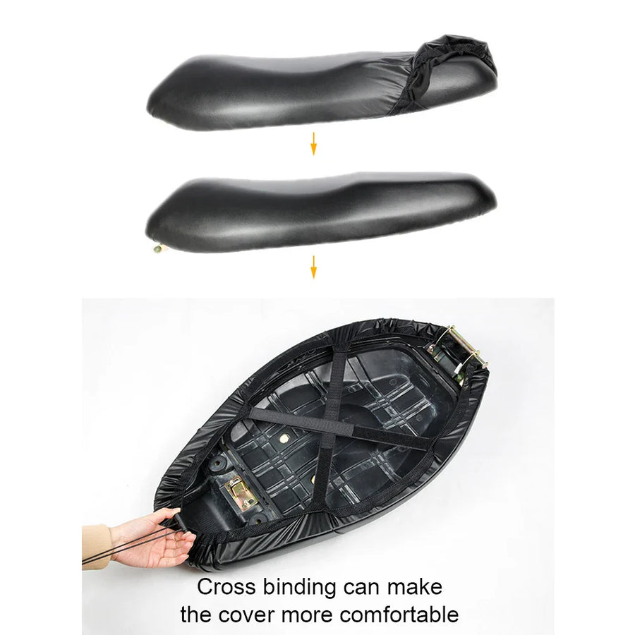 Ultra Stretch Fit Leather Motorcycle Seat Cover - Image 4