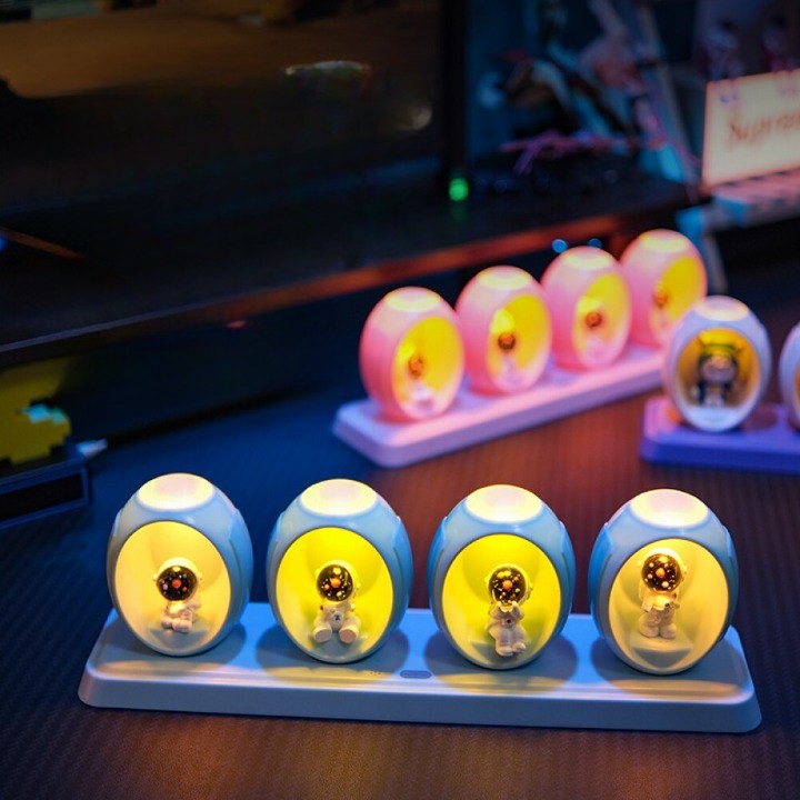Space Capsule Voice Control Colorful Night Lamp - Image 2