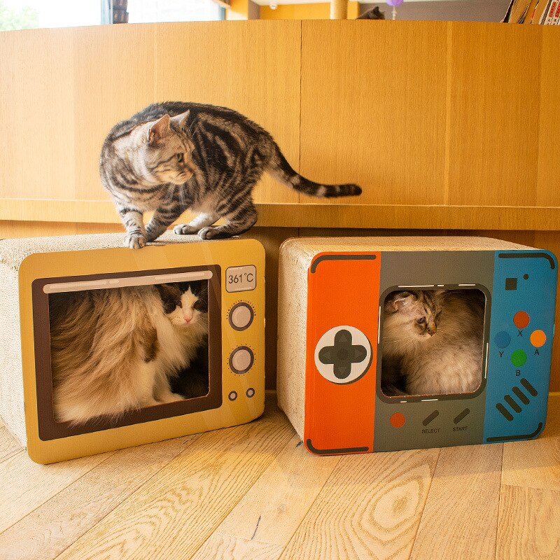DIY Vintage Cat Scratching Board Bed - Image 1