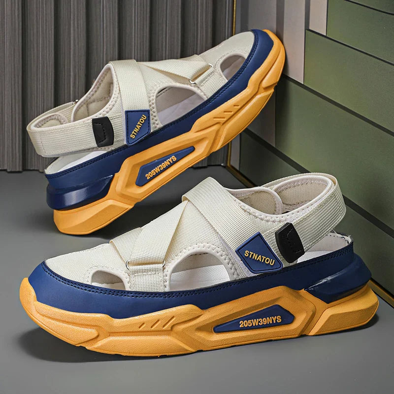 Summer Casual Leather Outdoor Non-slip Sandals - Image 0